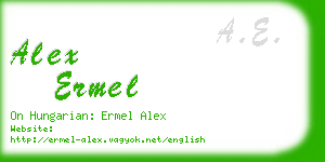 alex ermel business card
